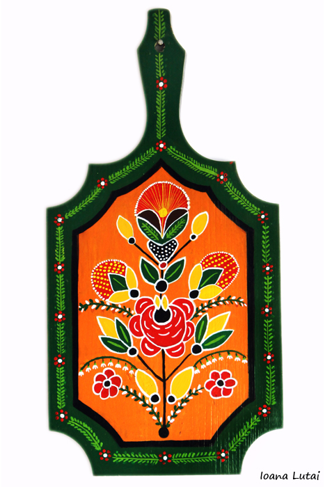 Pictura decorativa pe lemn 02 - Ioana Lutai - Icoanepesticla-Sapanta Ro