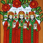 Sfintii Trei Ierarhi - Icoane pe sticla Sapanta - Ioana Lutai - foto Cristina Nichitus Roncea